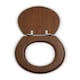 image 2 of Interiors by Premier  Dark Oak Toilet Seat, Rich Veneer Woodgrain Finish Toilet Lid, Solid MDF Toilet Cover, Round Toilet Seat
