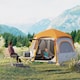 image 2 of Outsunny Instant Camping Tent, 4 Person Easy Setup Dome Tent | Grey | Light Grey | 2.8L x 2.4W x 1.55H m