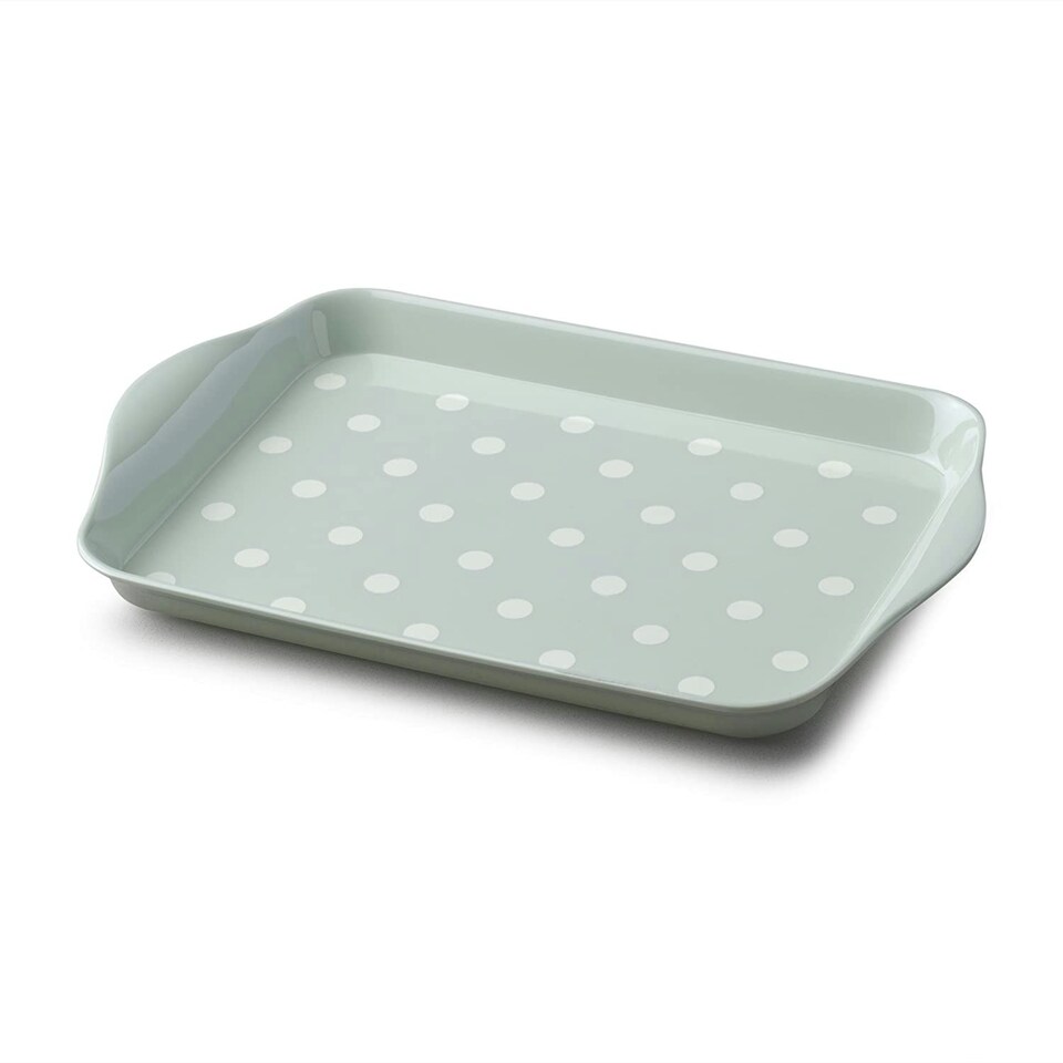 image 1 of Melamine Dotty Tray, Mini Orange | Neon Orange
