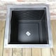 image 8 of Large Lazio Square Grey Pewter Garden Planter 39cm H x 39cm  W | Grey | Grey