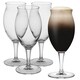 image 1 of 410ml Stemmed Beer Drinking Glasses Lager Stout Porter Bar Glass Goblets | Clear | Clear | Set of 4 | 4