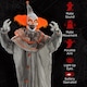 image 7 of HOMCOM 183cm 72 Orange Classic Clown Outdoor Halloween Decoration, Halloween Animatronic with Sound Activated, Light Up Eyes, Sound Effects, Animated Prop for Haunted House