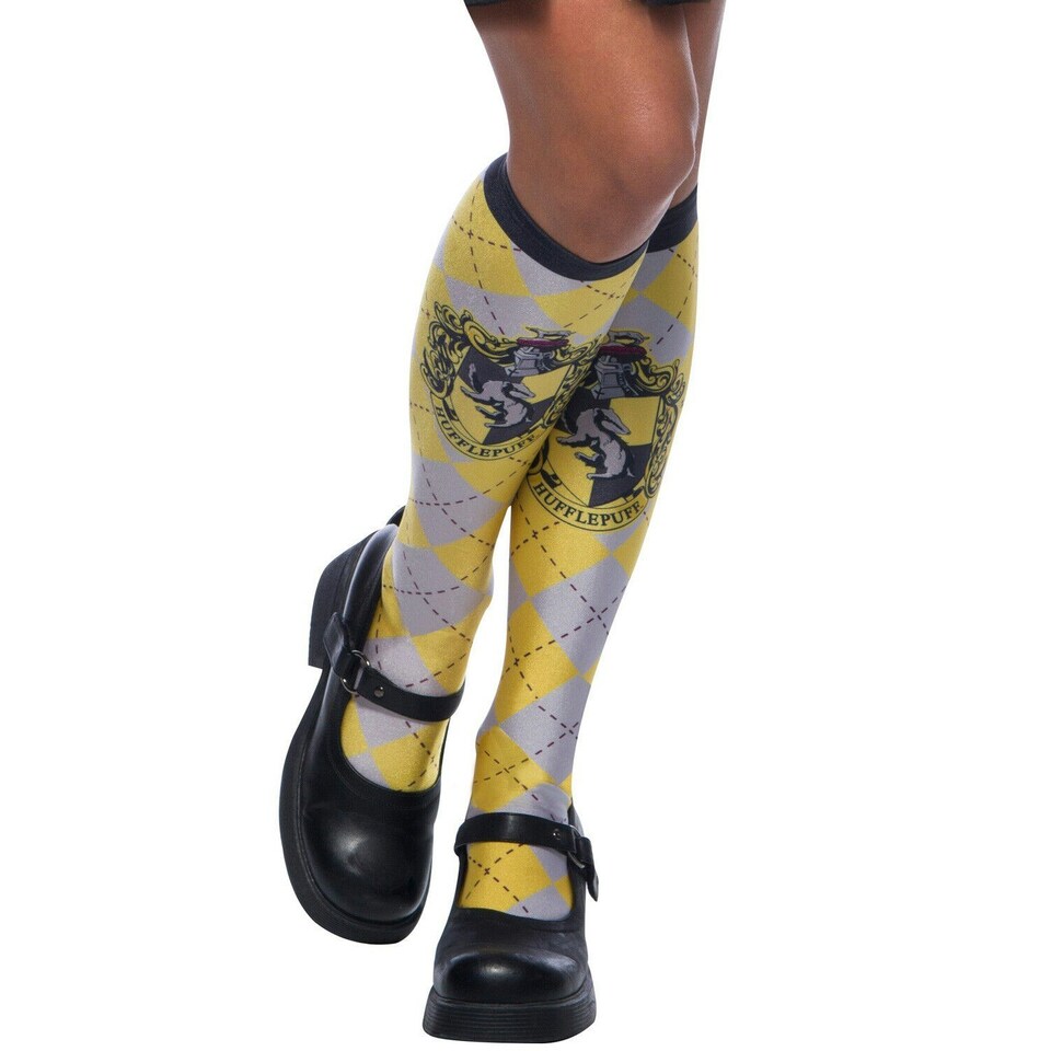 image 1 of Harry Potter Childrens/Kids Hufflepuff Socks - Yellow/Silver - 6 UK Child-11 UK Child Yellow | 6