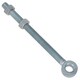 image 2 of Swing Gate Long Eye Bolts Hinge + Nuts Adjustable Zinc Plated 16 x 150mm 1pc | Silver