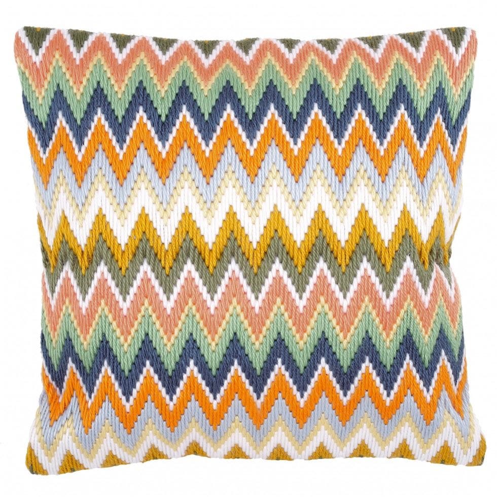 Vervaco L/S CUSH ZIGZAG - Long Stitch Kit: Cushion: Zigzag