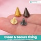 image 4 of 7x10mm Cone Spike Studs Screw Back for Leather Craft - 50pcs