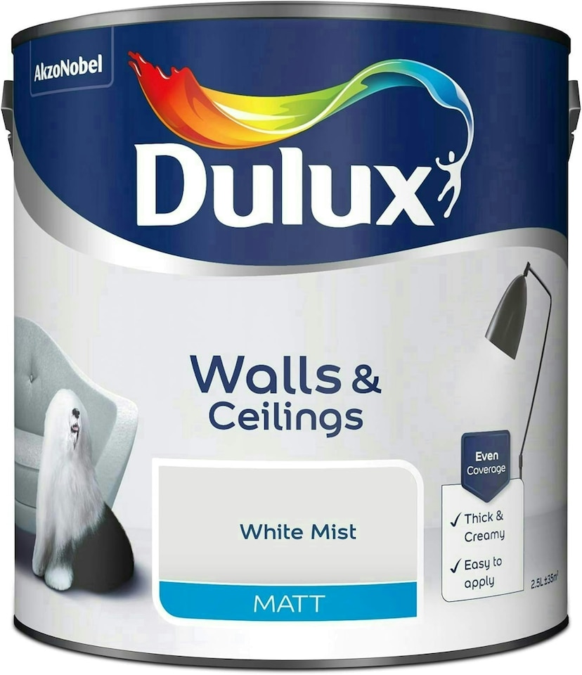 image 1 of Dulux Matt White Mist 2.5L