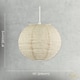 image 7 of Chic Natural Linen Fabric Oatmeal Spherical Pendant Lighting Shade | Cream | Taupe | 1