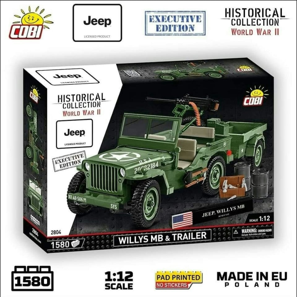 image 1 of Willys MB - COBI 2804 - 1580 brick Jeep model - Executive Edition