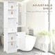 image 8 of kleankin Storage Cabinet Organizer Tower with Multiple Shelves & Drawer, White