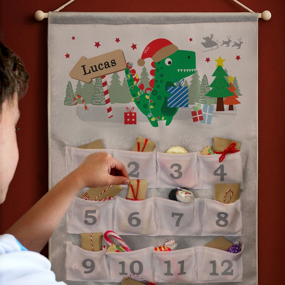 image 1 of Personalised Dinosaur Advent Calendar