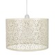 image 1 of Moroccan Designed Cream Metal Pendant Light Shade with Floral Decoration | Cream | Cream | 1