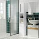 image 4 of kleankin Bathroom Floor Storage Cabinet with Mirror and Shelves Tallboy Unit