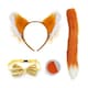 image 1 of Mr Fox Accessory Set - Ears, Tail, Tie & Facepaint Orange | One Size