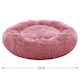 image 5 of Living and Home Calming Round Donut Plush Dog Cuddler Bed, 70cm, Pink | Pink | One Size
