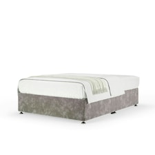 Neptune Spring Silver Chenille Divan Set Small Double