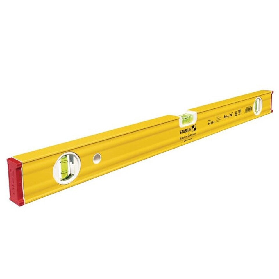 Stabila 80 As-2 Double Plumb Box Section Spirit Level - Multi Colour - 19170 60cm