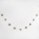 image 1 of Gold Star Glitter Wood Party Garland 2m