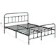 image 2 of HOMCOM King Bed Frame with LED Lights and Charging Station, Black