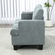 image 6 of HOMCOM 138 cm Chenille Fabric Loveseat Sofa with S-springs, Light Grey 