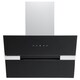 image 1 of Cookology 60cm Black Glass Angled Cooker Hood - Slide Design with Touch Controls