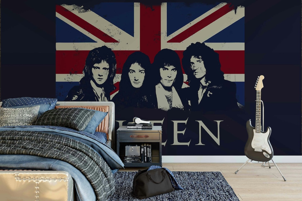 image 1 of Rock Roll Queen Mural - Union Flag