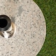 image 3 of 15kg Round Granite Garden Parasol / Umbrella Base Weight Stainless Steel Pole Grey
