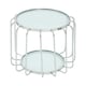 image 5 of Stylish Design Side Table With Glass Top, Quality Crafted Open Cage Design Table, Versatile Modern Table Silver
