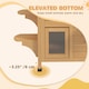image 5 of PawHut Wooden Cat House Cat Cave Pet Shelter Condos Outdoor Natural Wood Finish