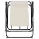 image 5 of Harbour Housewares Folding Metal Beach Chairs - Matt Black/Beige - Pack of 4 | Cream | Matt Black/Beige