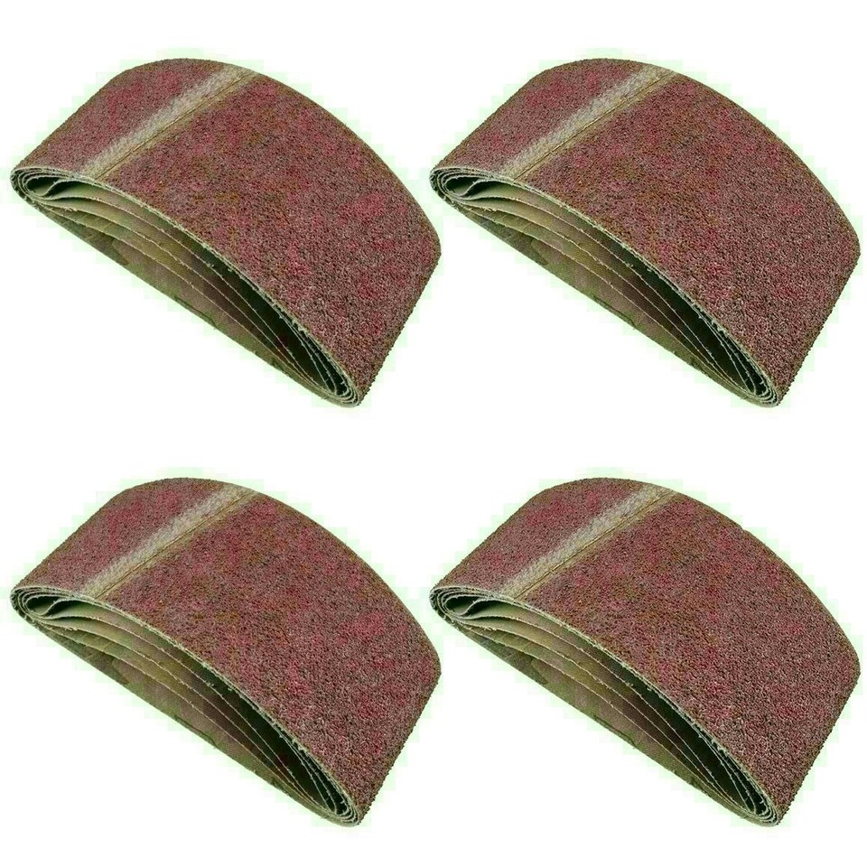 image 1 of Belt Power Finger File Sander Abrasive Sanding Belts 457mm x 75mm 40 Grit 20 PK