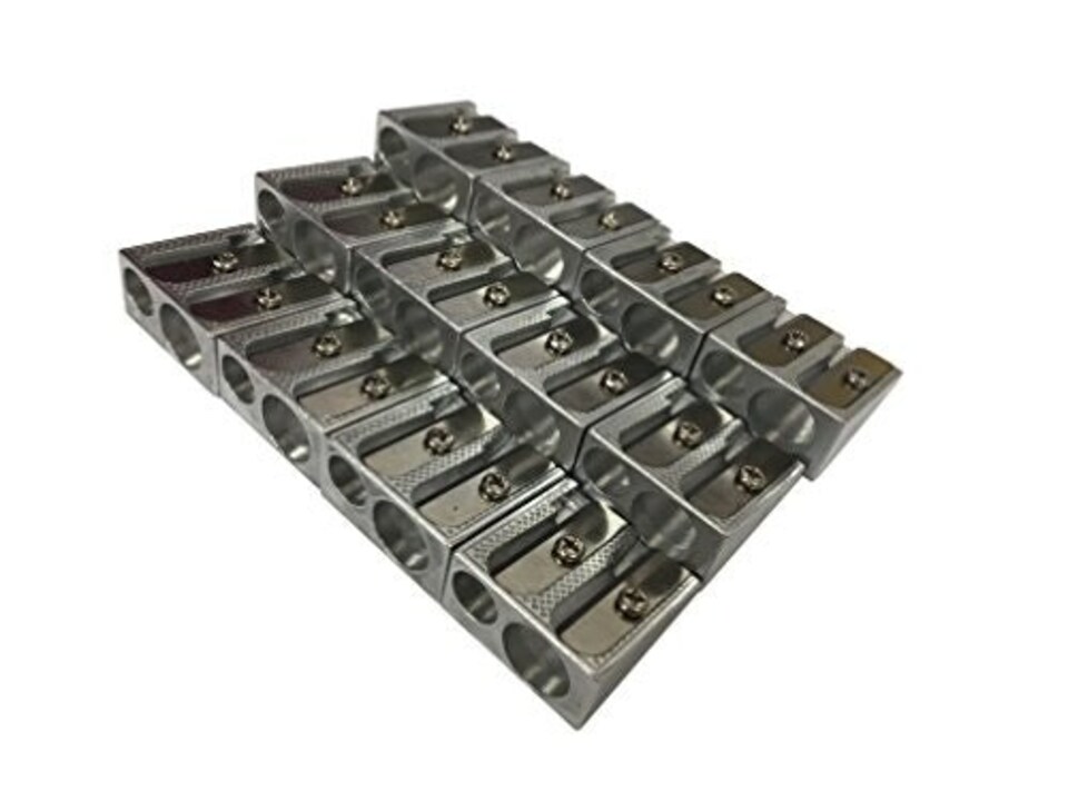 image 1 of Pack of 60 Janrax Two Hole Metal Pencil Sharpeners