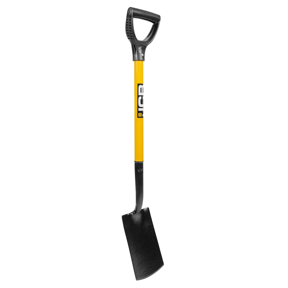 image 1 of JCB Professional Garden Border Spade, Carbon Steel Blade, Heavy-duty Contractor Tool JCBBS01