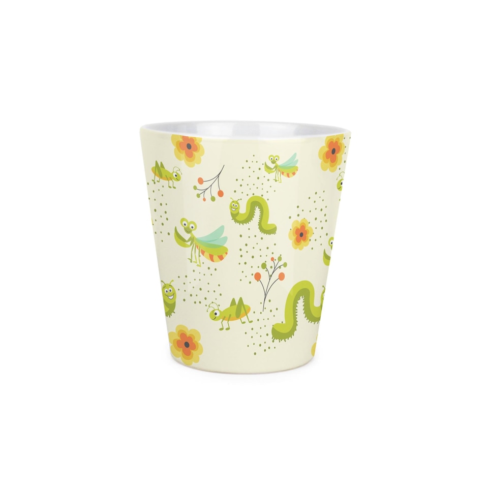 image 1 of Cartoon Bugs Small Ceramic Childrens Plant Pot - Praying Mantis