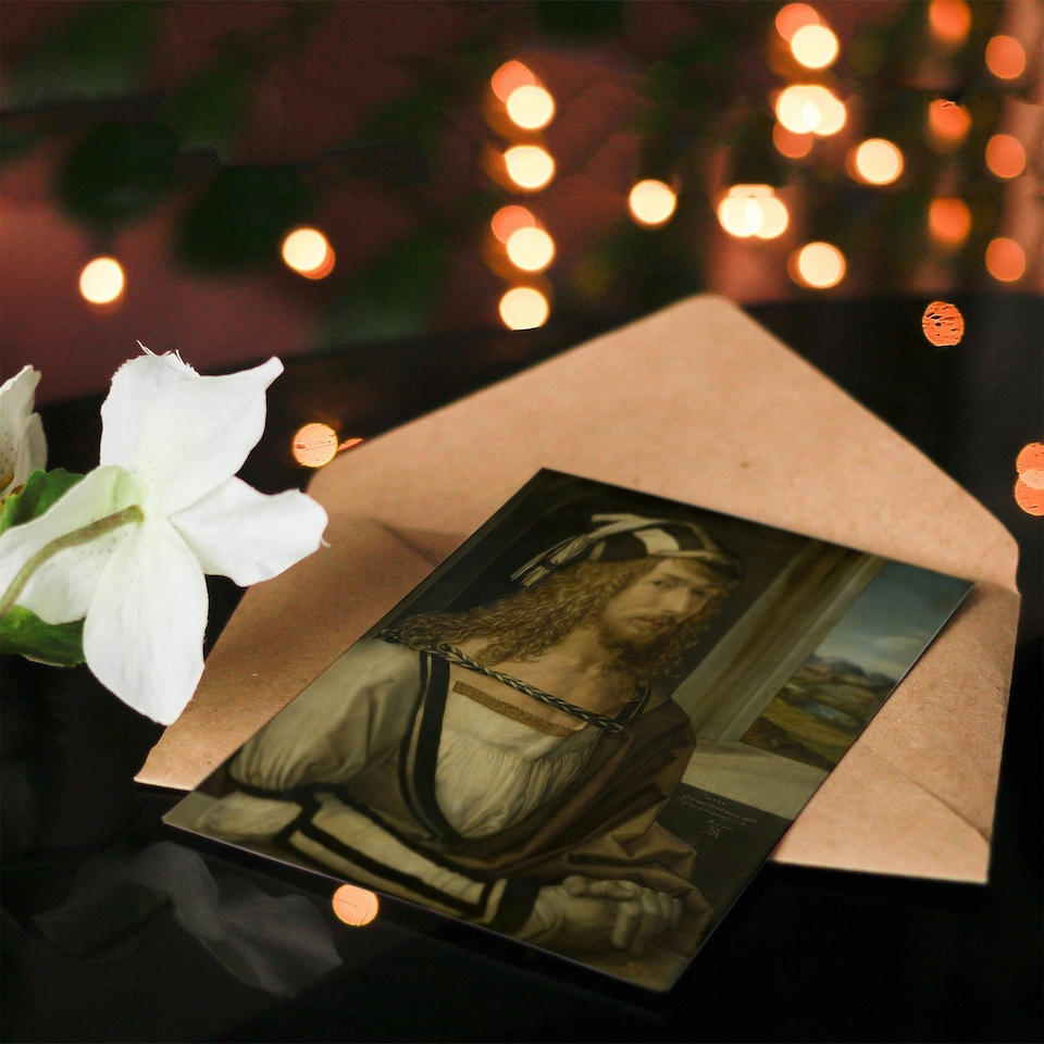 image 1 of Albrecht Durer Art Card Self Portrait at the Age of Twenty Six