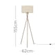 image 3 of ValueLights Camden Copper Tripod Floor Lamp with Natural Shade | Cream
