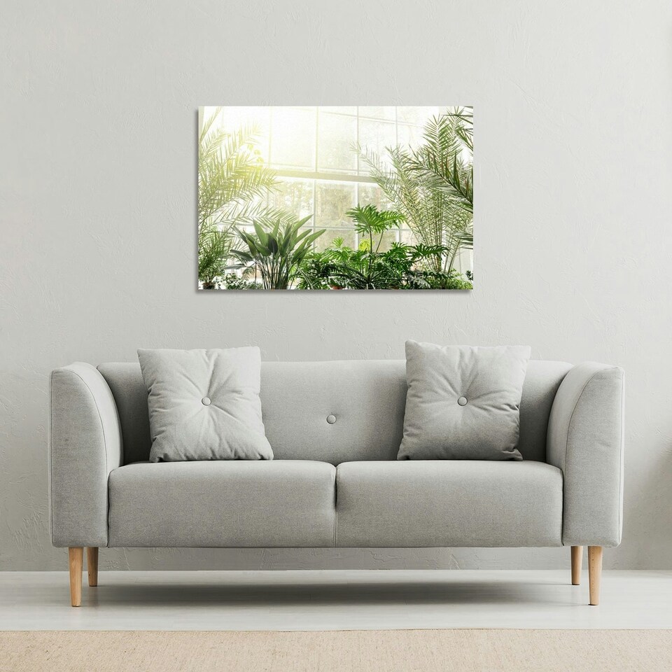 image 1 of Green plants in botanical gardens (Canvas Print) | Cream