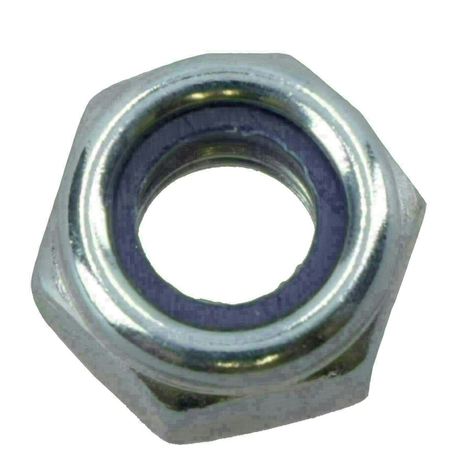 image 1 of M5 x 0.8mm Nyloc Nut Fastener Hexagonal Metric Nuts Grade 8 Zinc Plated 20pk