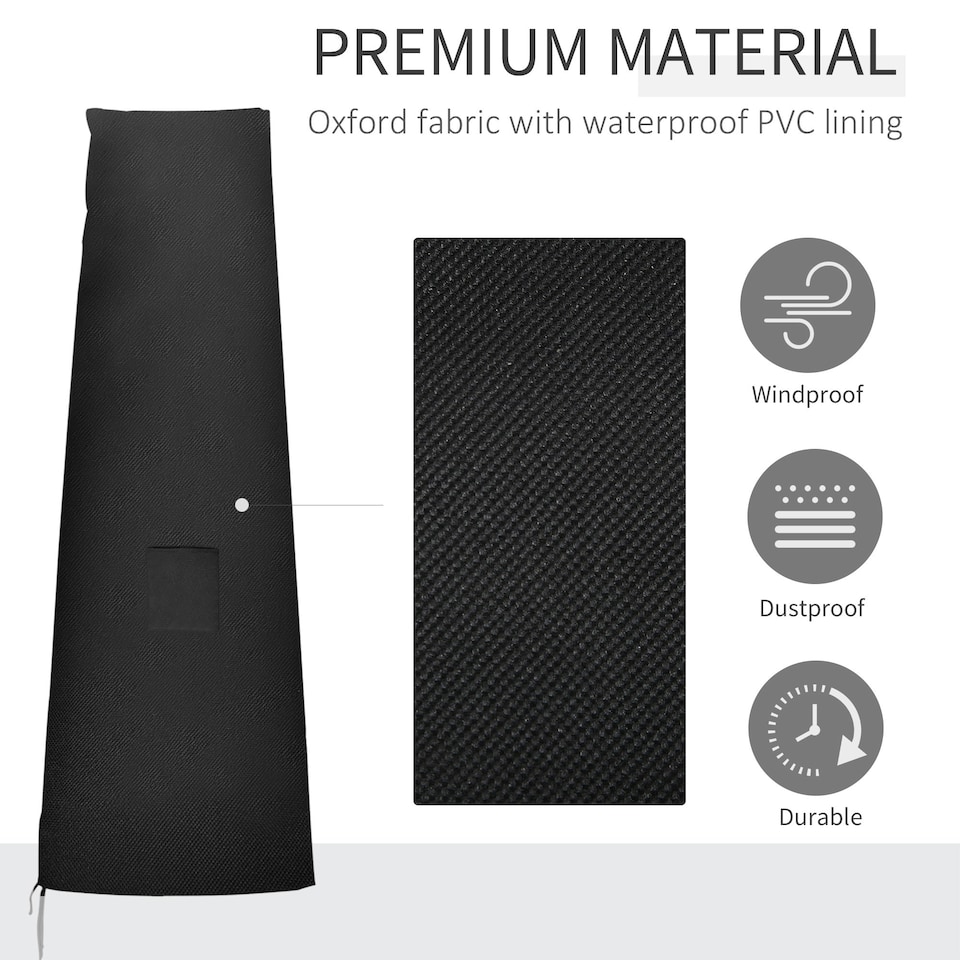 image 1 of Outsunny Parasol Umbrella Cover Outdoor Protector Weatherproof Cantilever Garden