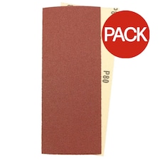 Abracs Clamped Clamped Sander Sheets (Pack of 10) - Red - One Size