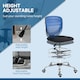 image 4 of Vinsetto Draughtsman Chair, Tall Office Chair with Lumbar Support, Blue