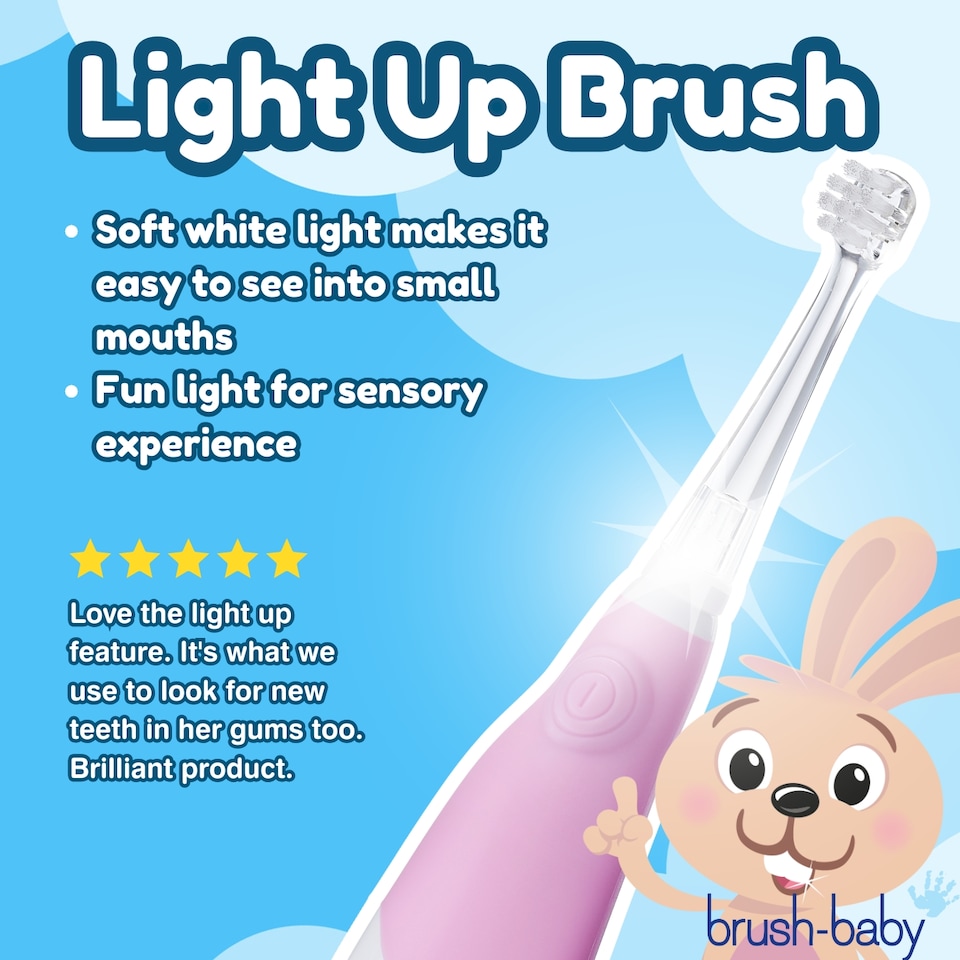 image 1 of Brush Baby BabySonicÂ® Pink Electric Toothbrush for Toddlers