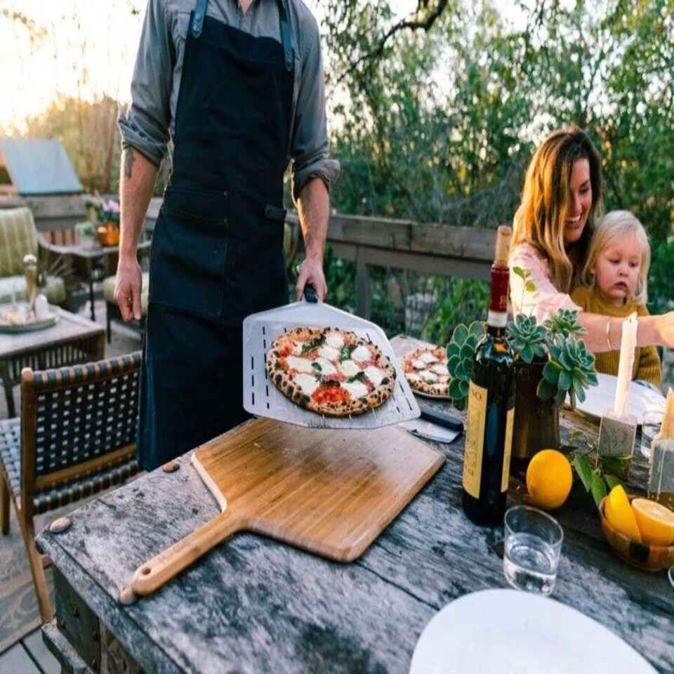 image 1 of Ooni Pizzaiolo Heavy Duty Canvas Apron with Functional Pockets One Size Black Black