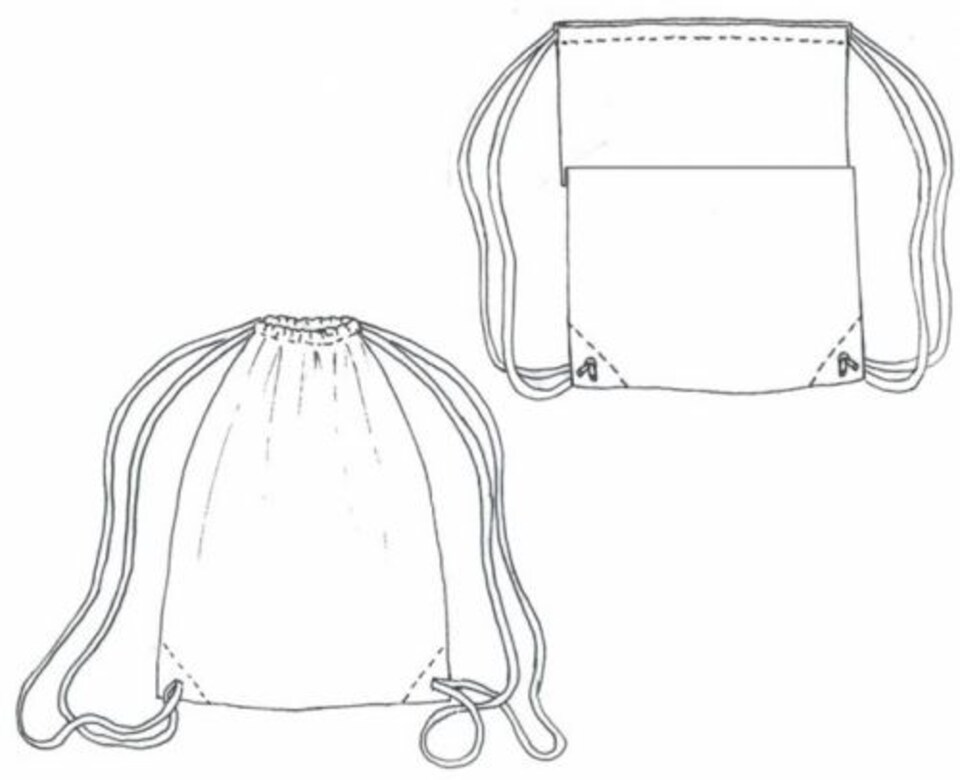image 1 of Sew Chic Knapsack Bags And Vintage Style Paper Sewing Pattern – Size 13X17Inch With Drawstring Closure, Easy