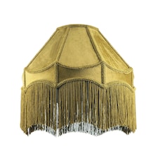 Traditional Victorian Empire 40cm Shade in Olive Green with Tassels Green