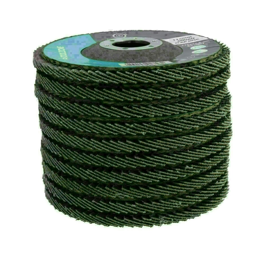 image 1 of 60 Grit Flap Discs Medium Grade Aluminium Oxide Sanding Removal Type 29 200pk