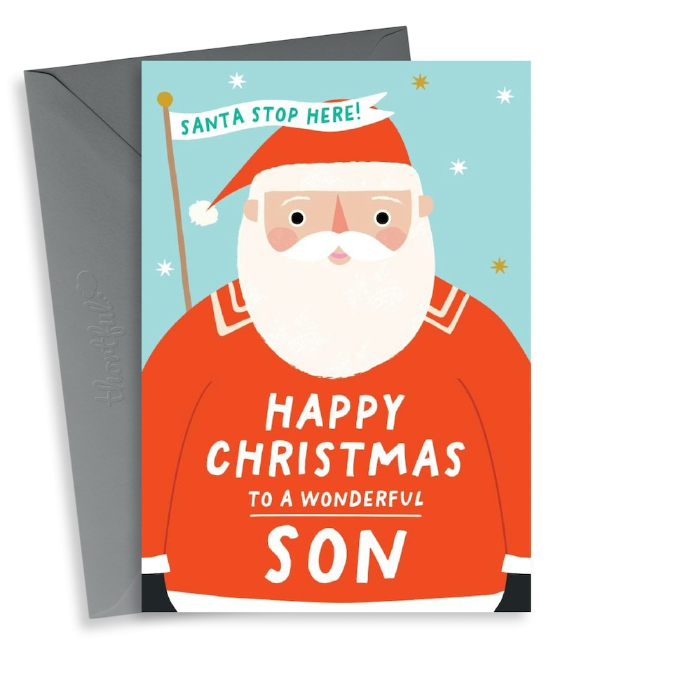 image 1 of Cute Christmas Card - Santa - Wonderful Son