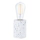 image 1 of Modern White Mosaic Concrete Table Lamp for Vintage Industrial Style Light Bulbs | White