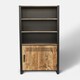 image 2 of Frais Range Bookcase - Mango Wood - L35 x W73 x H190 cm - PP Sawn Finish Black