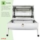 image 3 of Oypla Portable Camping Stainless Steel Barrel BBQ Charcoal Barbecue Table Top